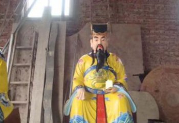 常州玻璃钢彩绘文财神寺庙神像雕塑