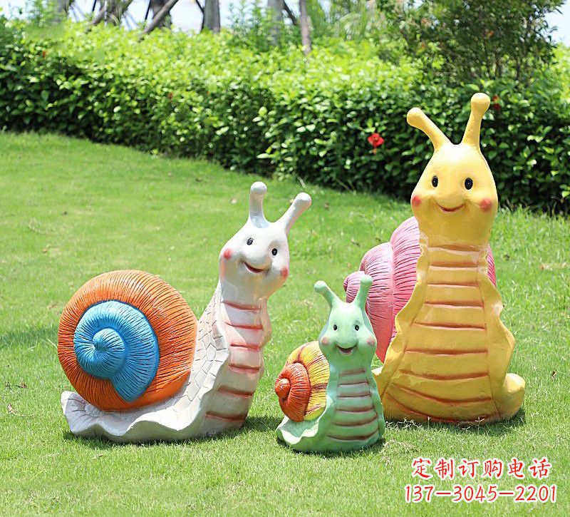 常州玻璃钢蜗牛雕塑精美艺术品