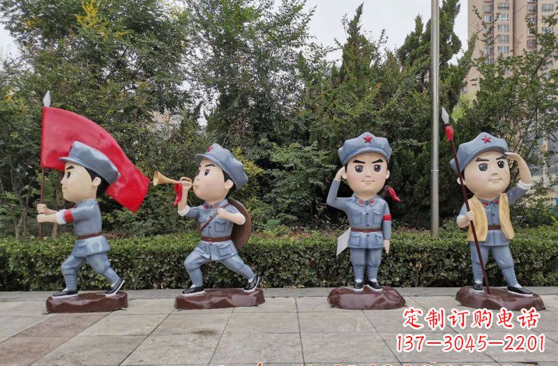 常州红军雕塑象征着中国革命的精神
