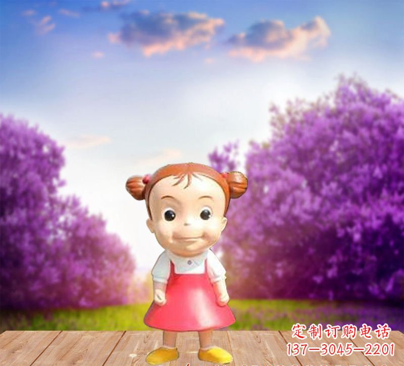 常州精美玻璃钢卡通小女孩雕塑