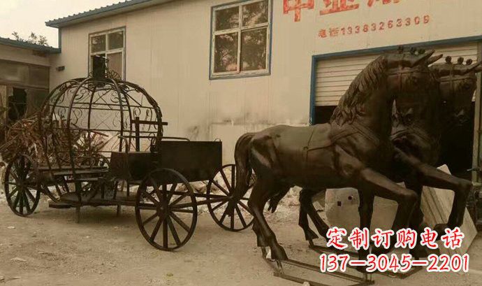 常州玻璃钢欧式马车雕塑