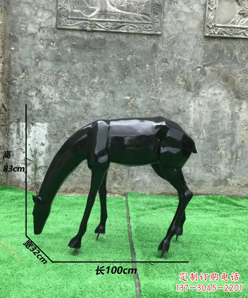 常州玻璃钢制作的鹿雕塑