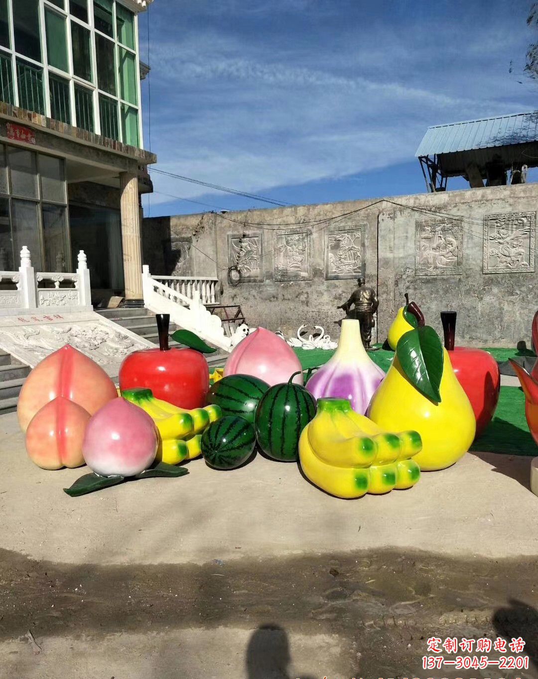 常州玻璃钢水果景观雕塑