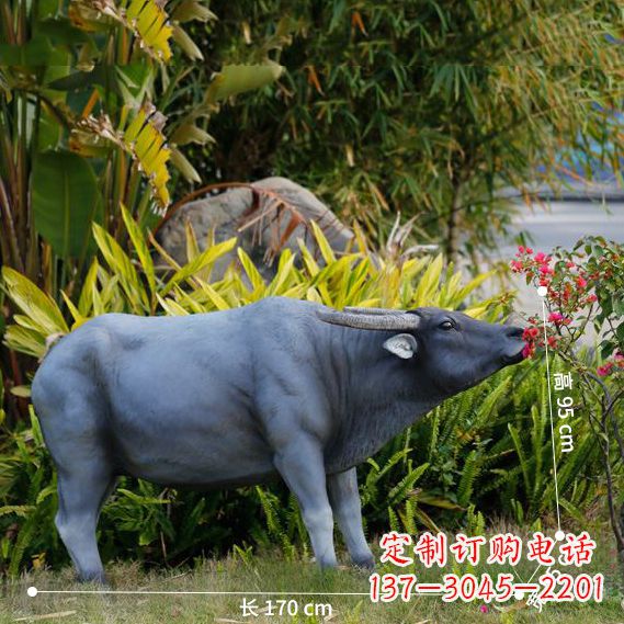 常州玻璃钢水牛仿真雕塑 (3)