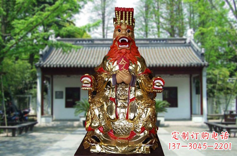 常州玻璃钢制作的金龙王雕塑