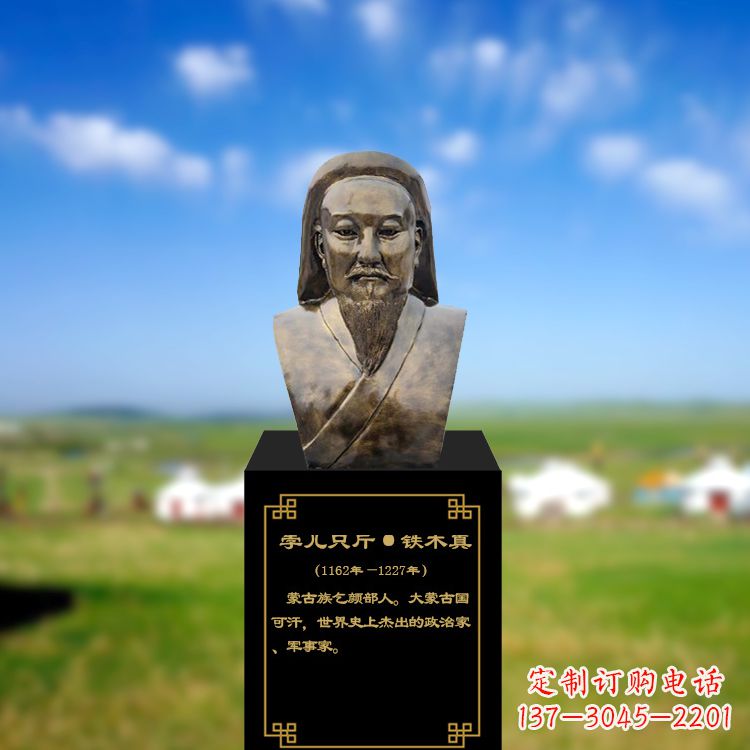常州成吉思汗雕塑传承蒙古族文化的象征