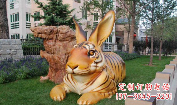 常州玻璃钢兔子雕塑 (2)