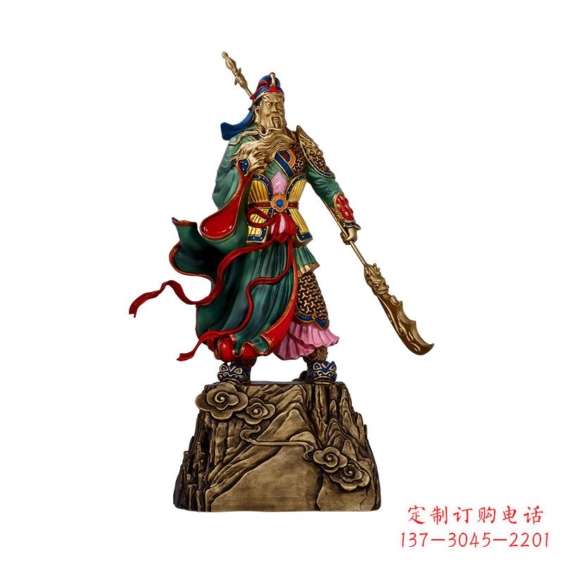 常州玻璃钢武财神关羽雕塑