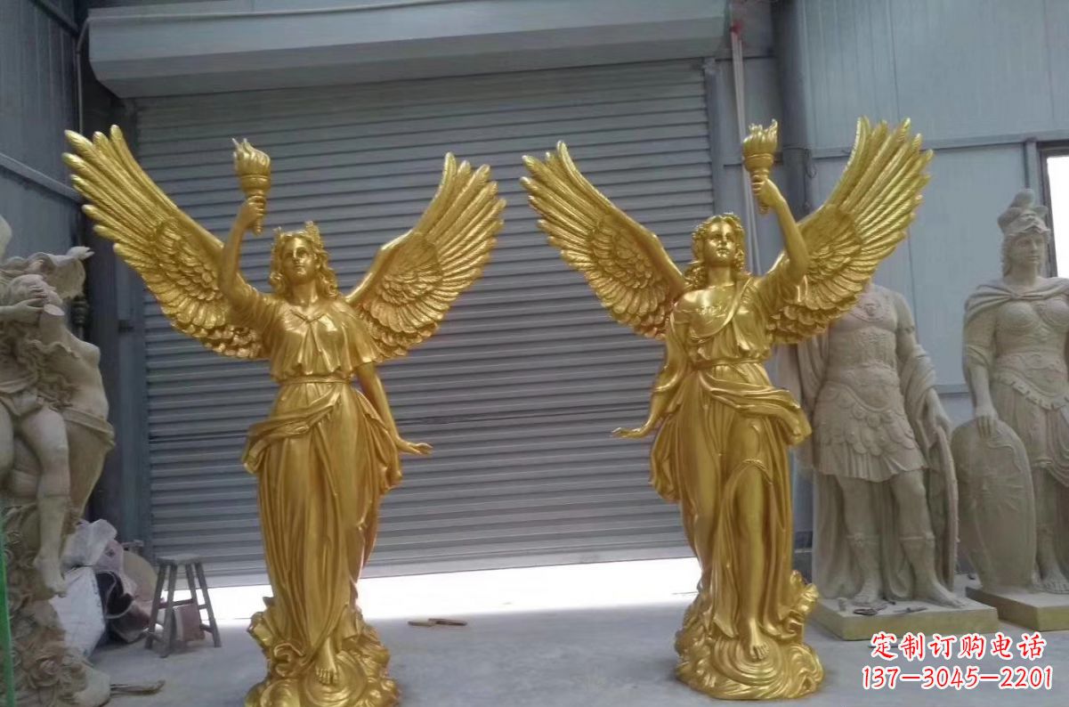 常州玻璃钢天使西方人物雕塑之美