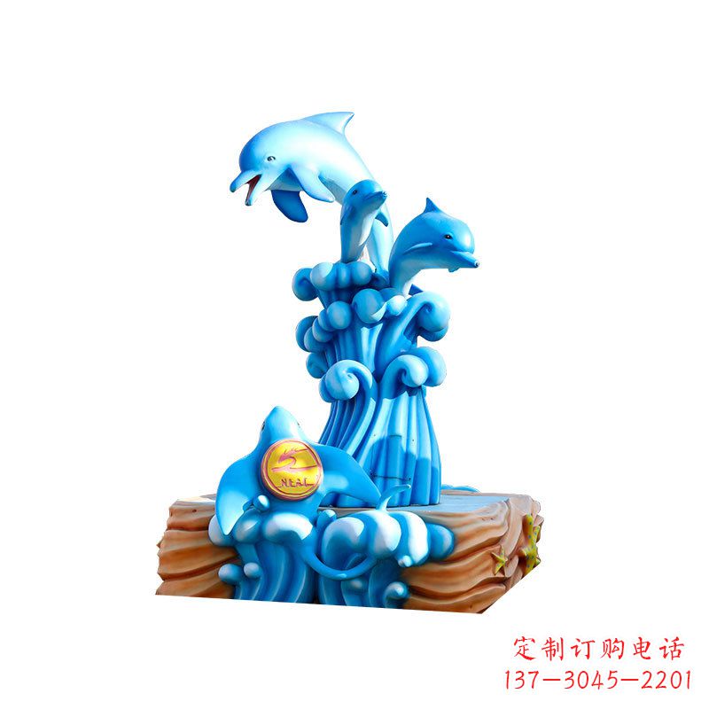 常州玻璃钢海豚雕塑精美可爱的海洋宝藏