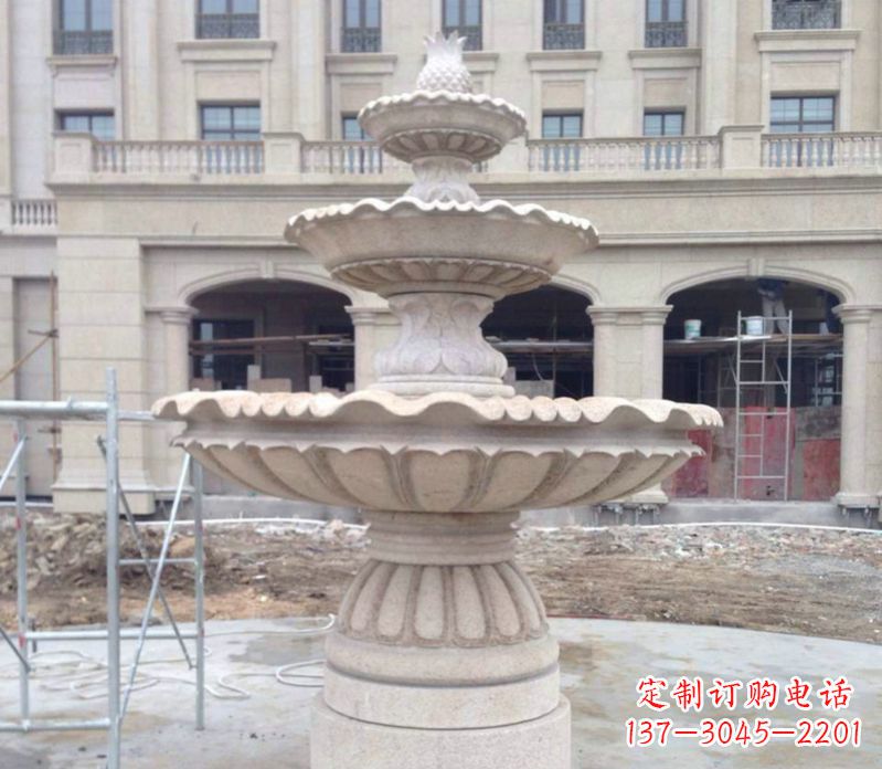 常州菠萝多层喷泉石雕——精美而多变的艺术品