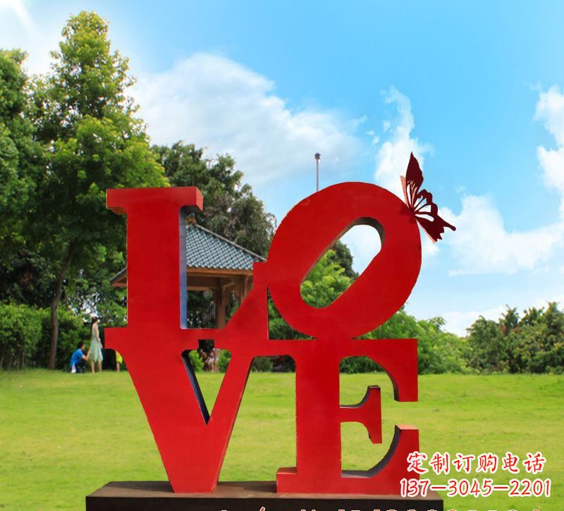 常州不锈钢love景观雕塑222