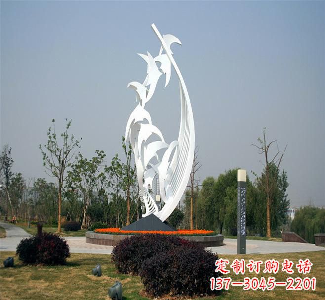 常州不锈钢爱心大雁雕塑
