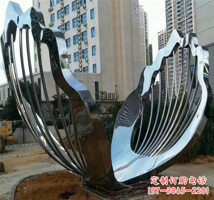 常州不锈钢贝壳雕塑艺术与自然的完美结合