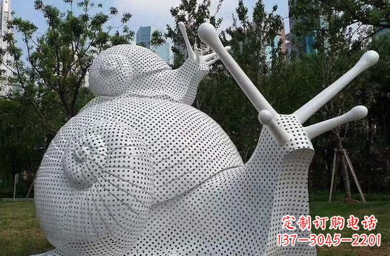 常州不锈钢蜗牛雕塑把自然美搬进家居