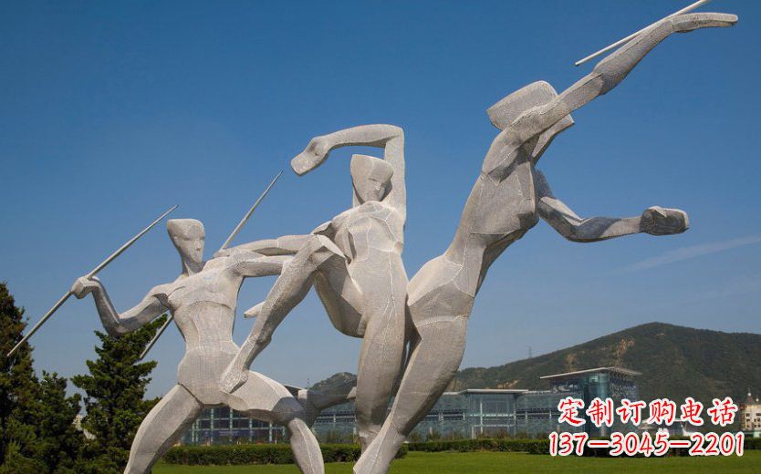 常州不锈钢标枪运动雕塑