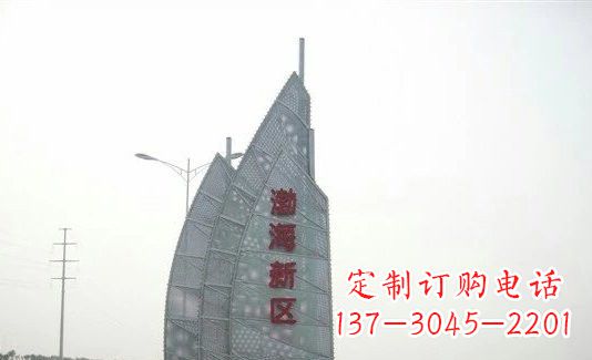 常州不锈钢渤海新区船帆雕塑