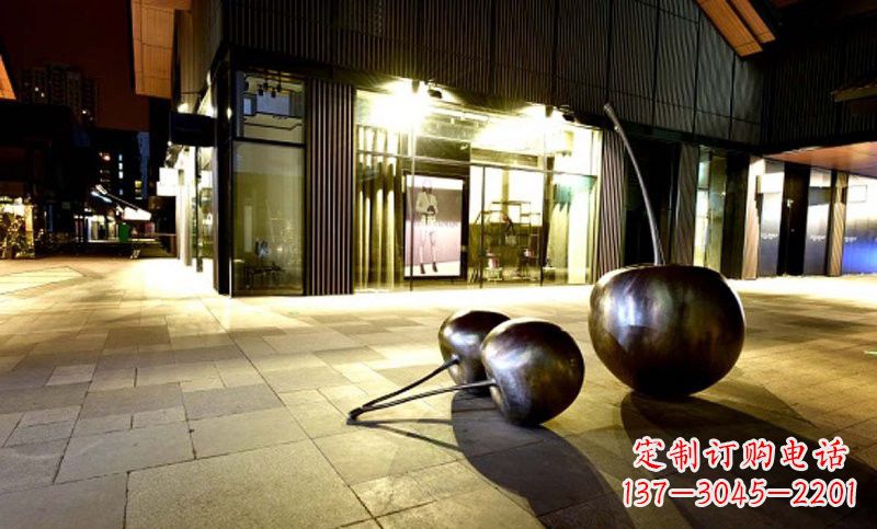 常州不锈钢樱桃雕塑