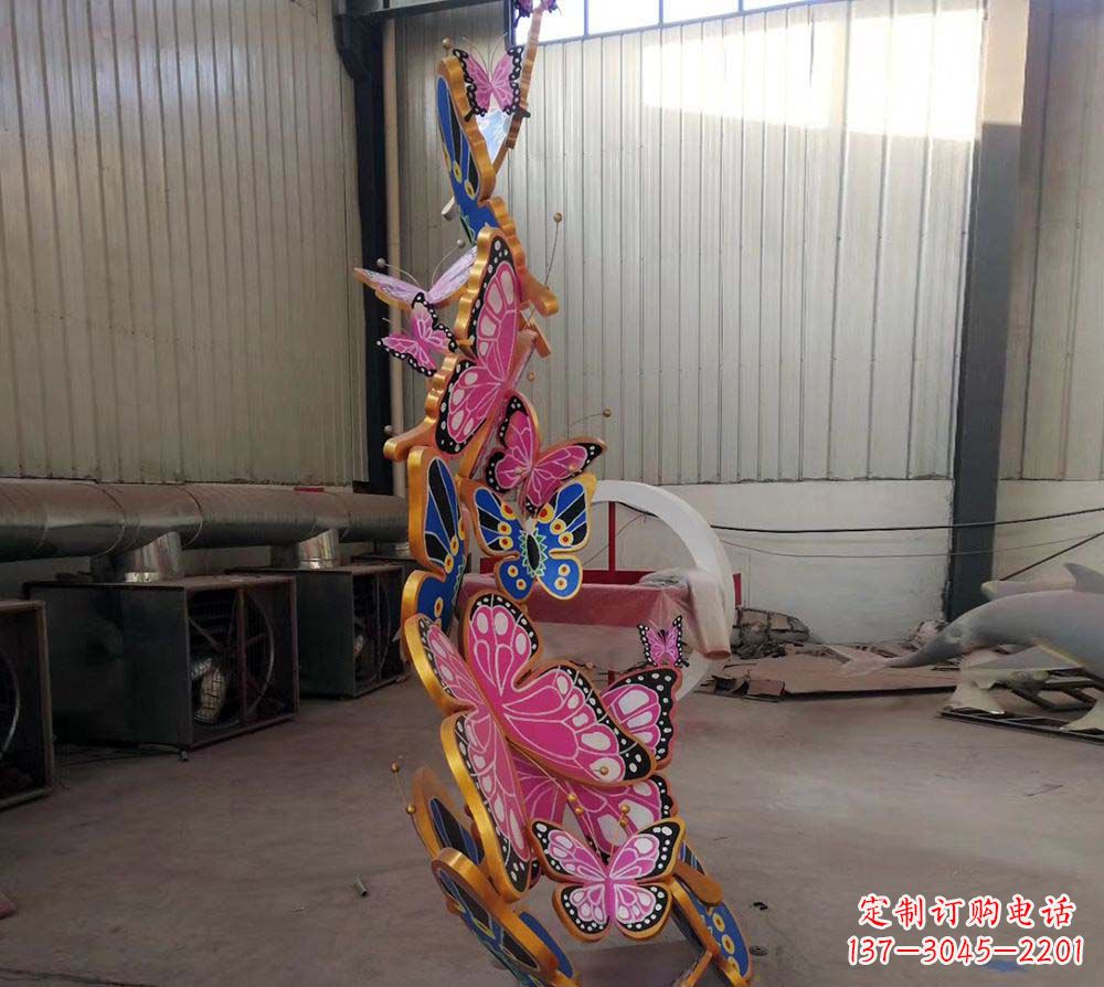常州精致绚丽的不锈钢蝴蝶雕塑