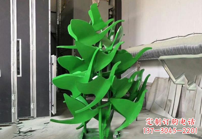 常州不锈钢彩色抽象大雁雕塑