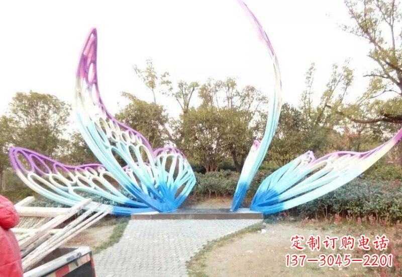 常州不锈钢彩色蝴蝶雕塑