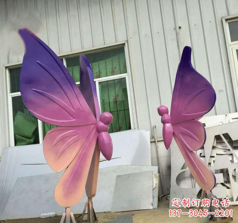 常州不锈钢彩色蝴蝶雕塑