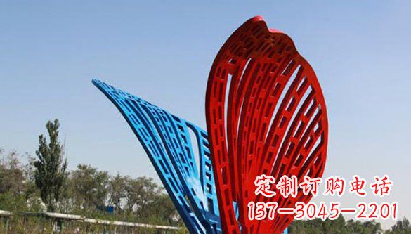 常州不锈钢蝴蝶雕塑美丽的实物表达