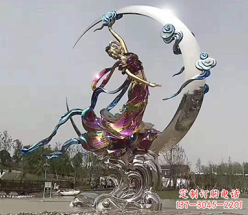 常州不锈钢嫦娥奔月雕塑