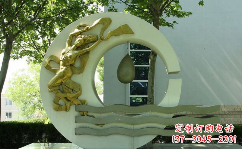常州不锈钢嫦娥奔月景观雕塑