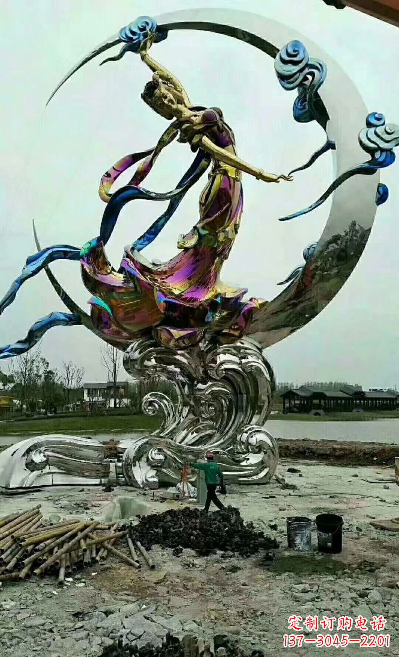 常州不锈钢嫦娥奔月雕塑