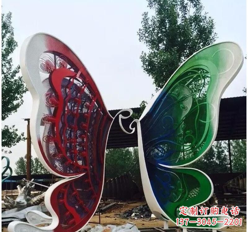 常州不锈钢城市彩色蝴蝶雕塑——美丽的视觉盛宴