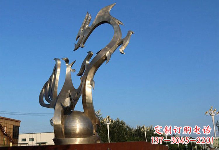 常州不锈钢龙凤雕塑以艺术传承文化