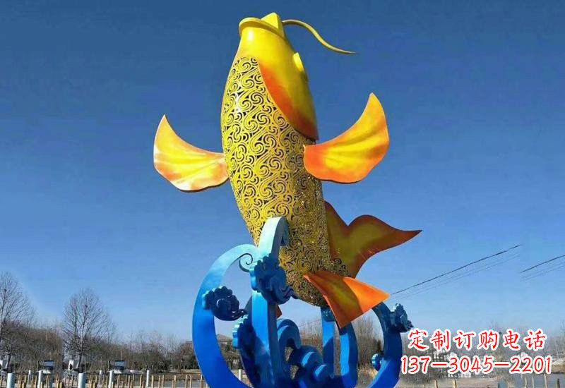 常州不锈钢城市大型鲤鱼雕塑