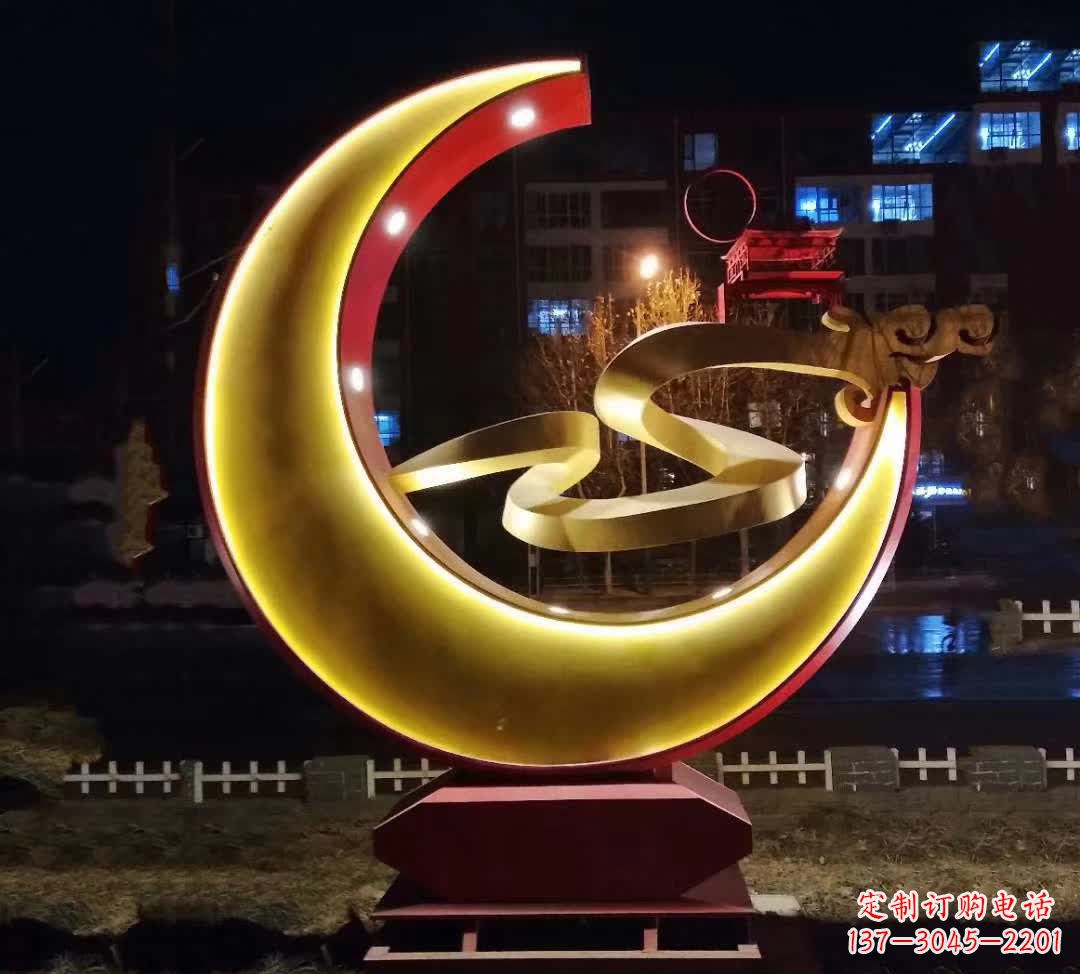 常州绚丽的不锈钢月亮雕塑