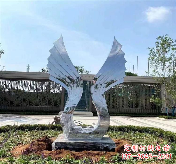常州精美不锈钢翅膀雕塑