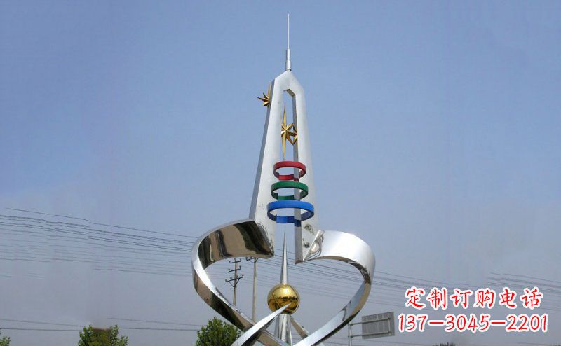 常州不锈钢抽象避雷针雕塑