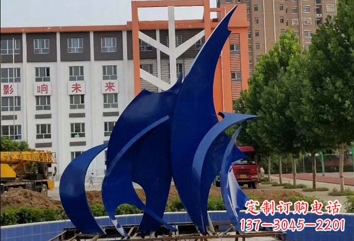 常州不锈钢抽象船帆雕塑