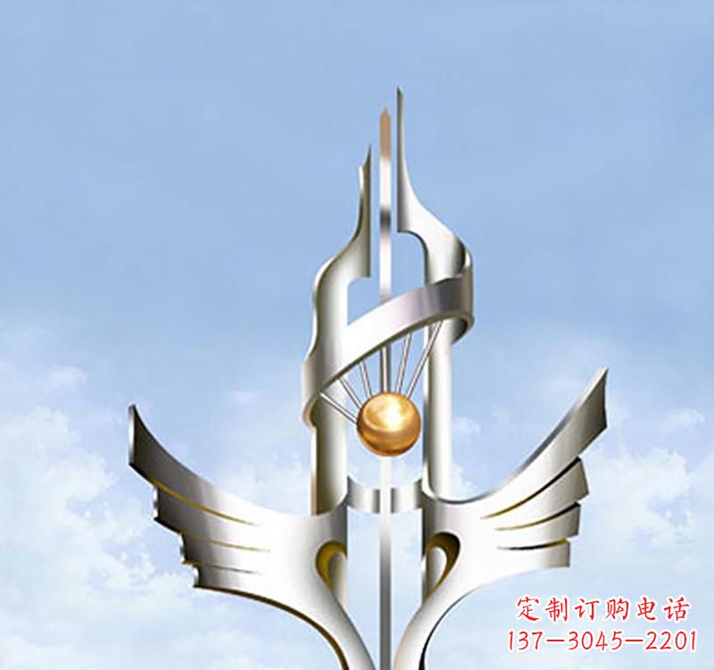 常州不锈钢抽象创意翅膀雕塑