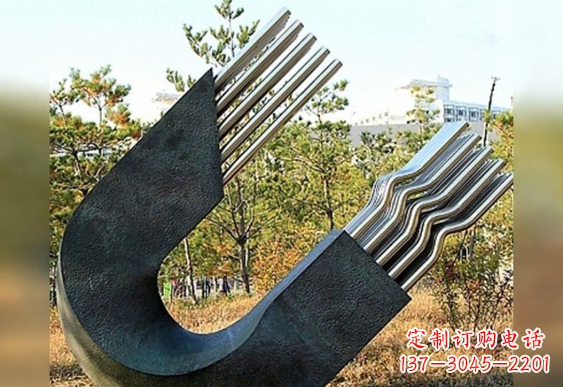 常州不锈钢抽象磁铁雕塑