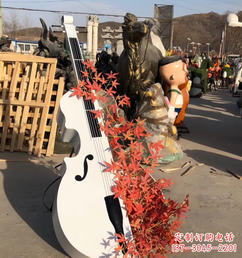 常州不锈钢大提琴雕塑—精致的艺术精品