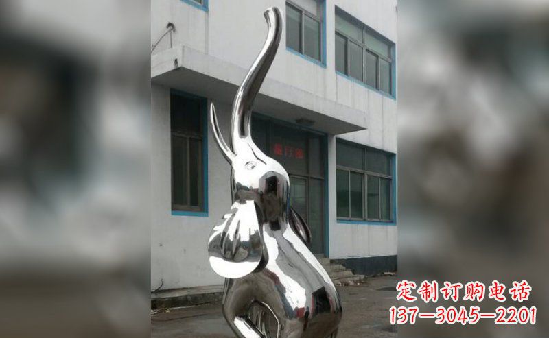 常州精致的不锈钢大象雕塑