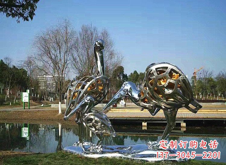 常州精美非凡的不锈钢丹顶鹤雕塑