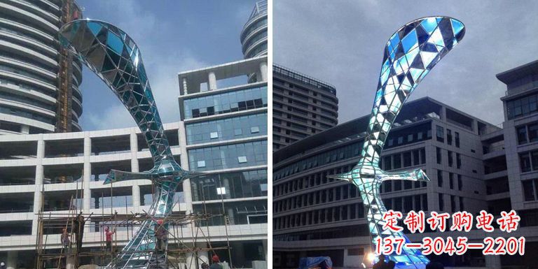 常州大雁景观雕塑——精美不锈钢艺术品