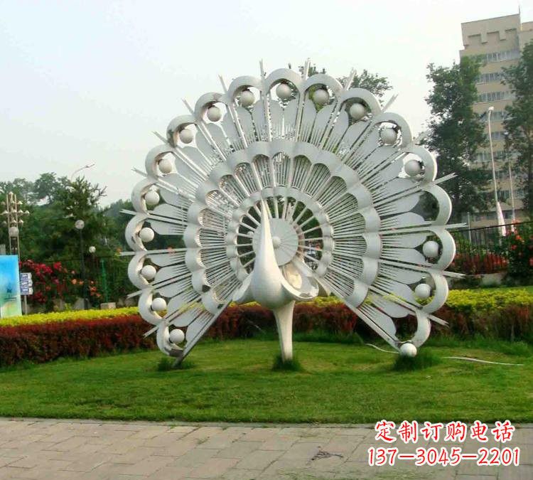 常州不锈钢孔雀雕塑