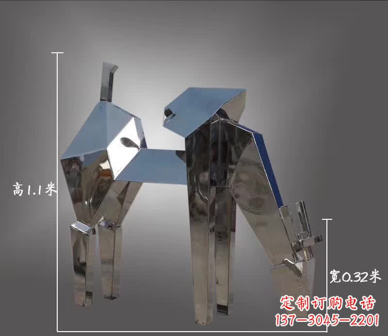 常州不锈钢抽象动物鹿雕塑