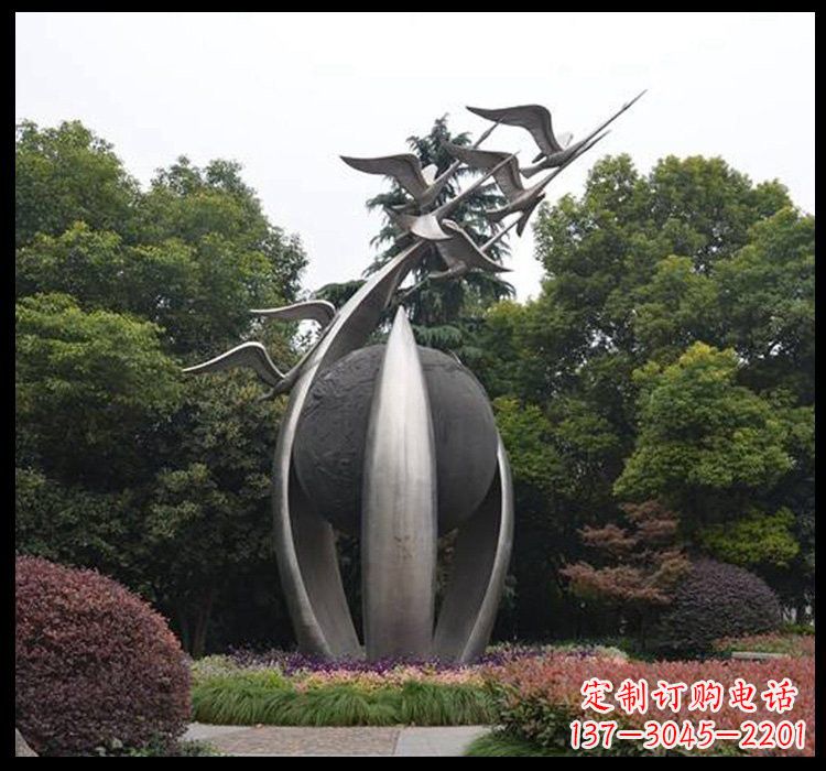 常州不锈钢天鹅雕塑