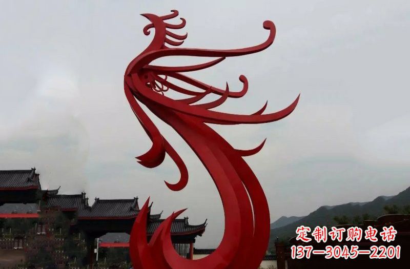 常州精美不锈钢凤凰雕塑