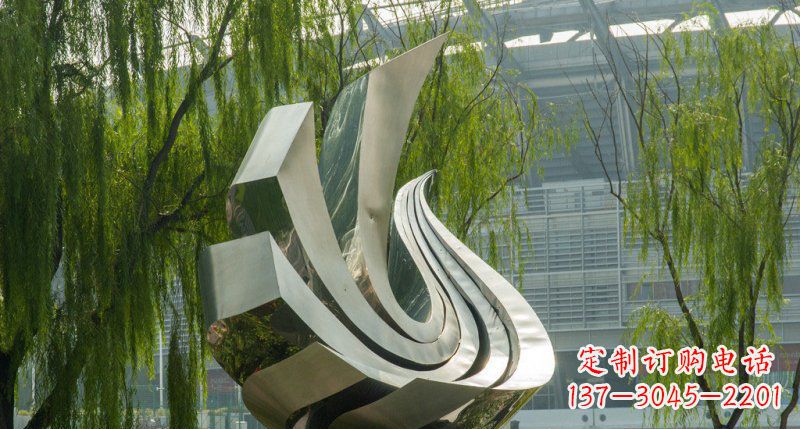 常州不锈钢凤凰雕塑美丽的象征
