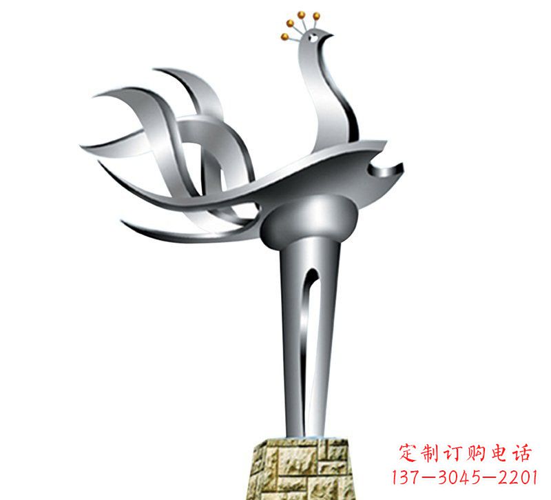 常州不锈钢凤凰雕塑——精致的艺术之作