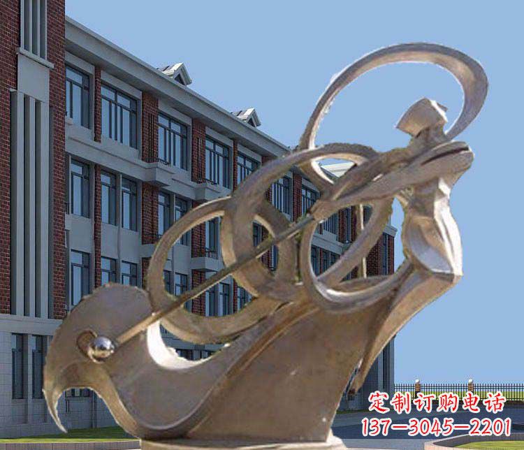 常州不锈钢抽象高尔夫球人物雕塑